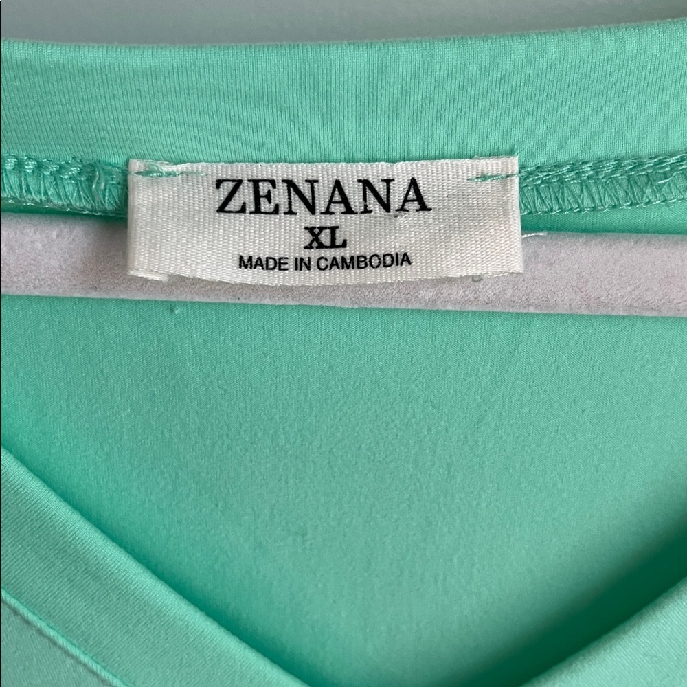Zenana Outfitters Seafoam V-Neck Dress - Picture 3 of 5